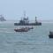 cable ships off Pakefield beach