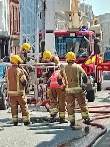  Image: Firefighters prepare