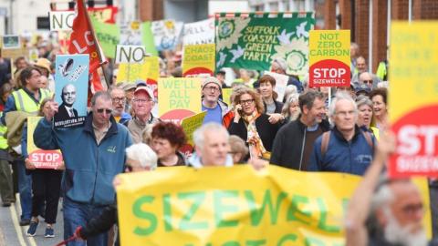 Photo of protest at Sizewell - Credit Gregg Brown/PA
