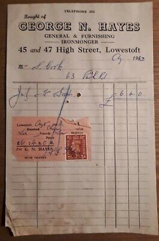  Old Invoice