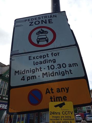 Pedestrian Zone Street Sign image
