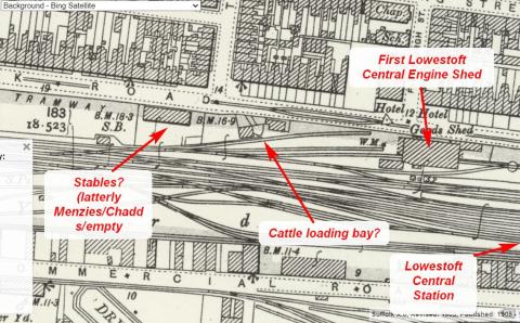 Image map OS 1905 Station and Cattle Dock
