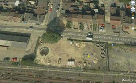 Satellite image 2007 Showing sewer works (Google Earth)