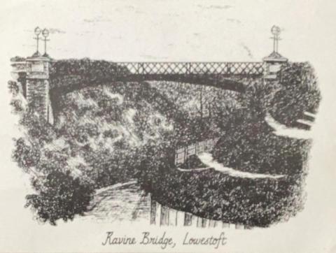 Ravine Bridge old postcard