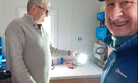 Photo of electric light switch on