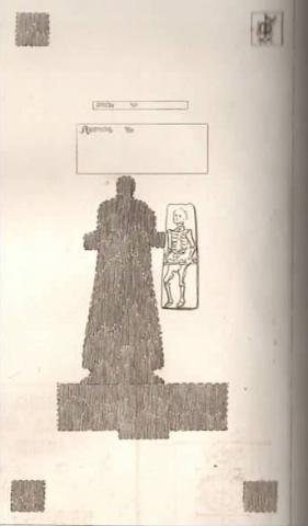 Thomas Annot’s grave-slab depicted, as seen, by John Sell Cotman during the second decade of the 19th century.