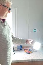 Photo of a light being switched on